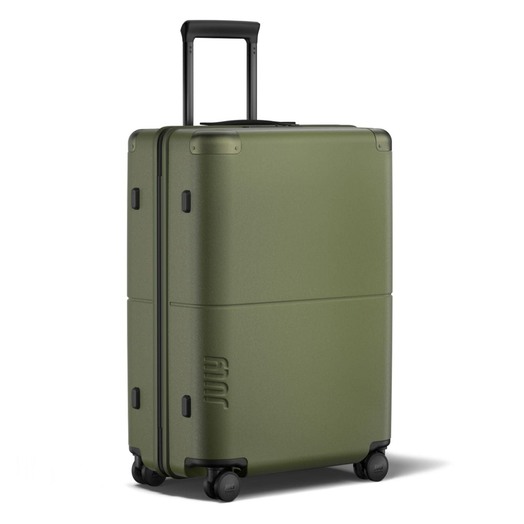 July Checked Polycarbonate With Casesafe Tracking 26" Luggage - Olive