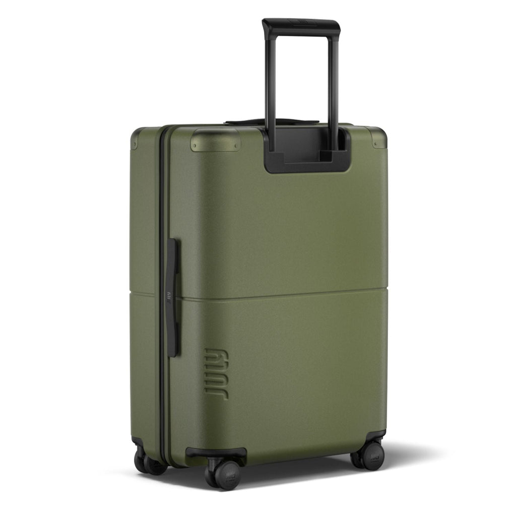 July Checked Polycarbonate With Casesafe Tracking 26" Luggage - Olive