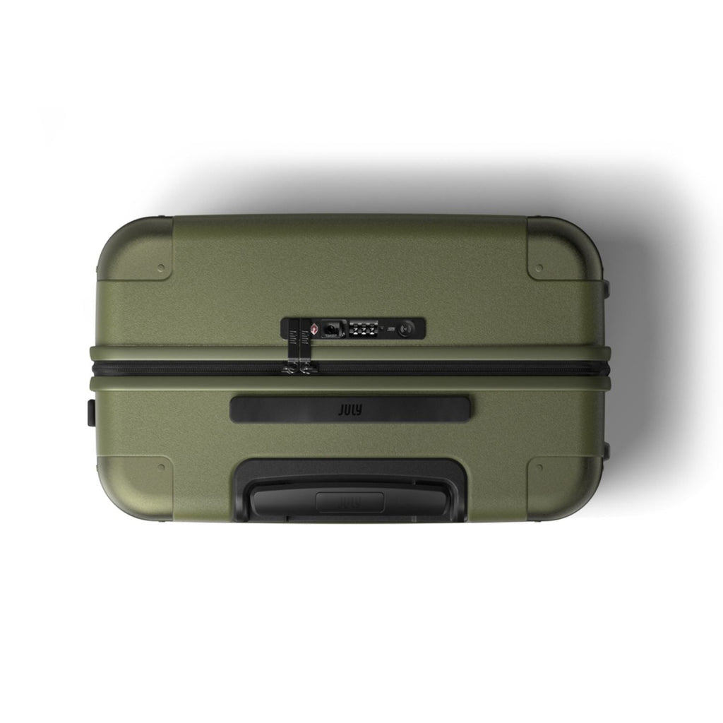 July Checked Polycarbonate With Casesafe Tracking 26" Luggage - Olive