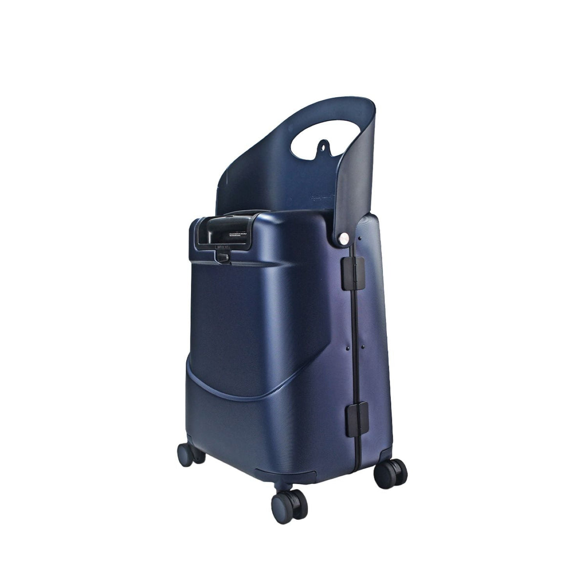 MiaMily Multicarry Carry On 18 Inch Luggage with Built-in Seat for Children (Navy Blue)