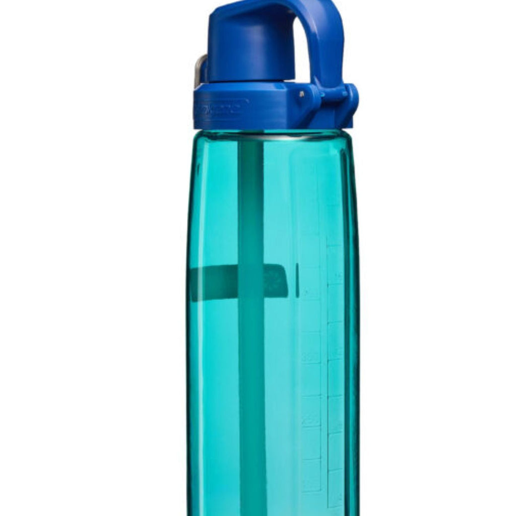 Nalgene 24Oz Fresh Flow Straw Bottle - Blue Aqua With Blue Cap