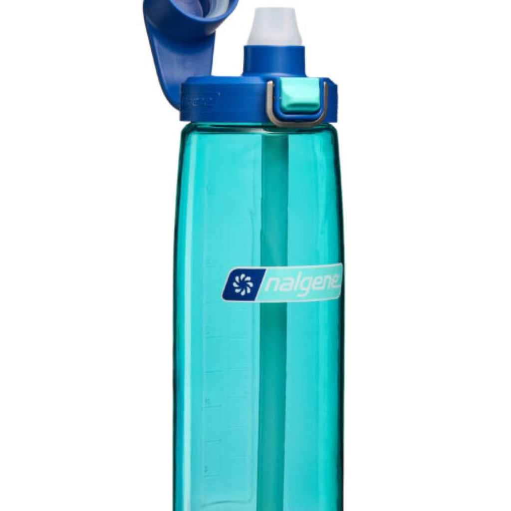 Nalgene 24Oz Fresh Flow Straw Bottle - Blue Aqua With Blue Cap