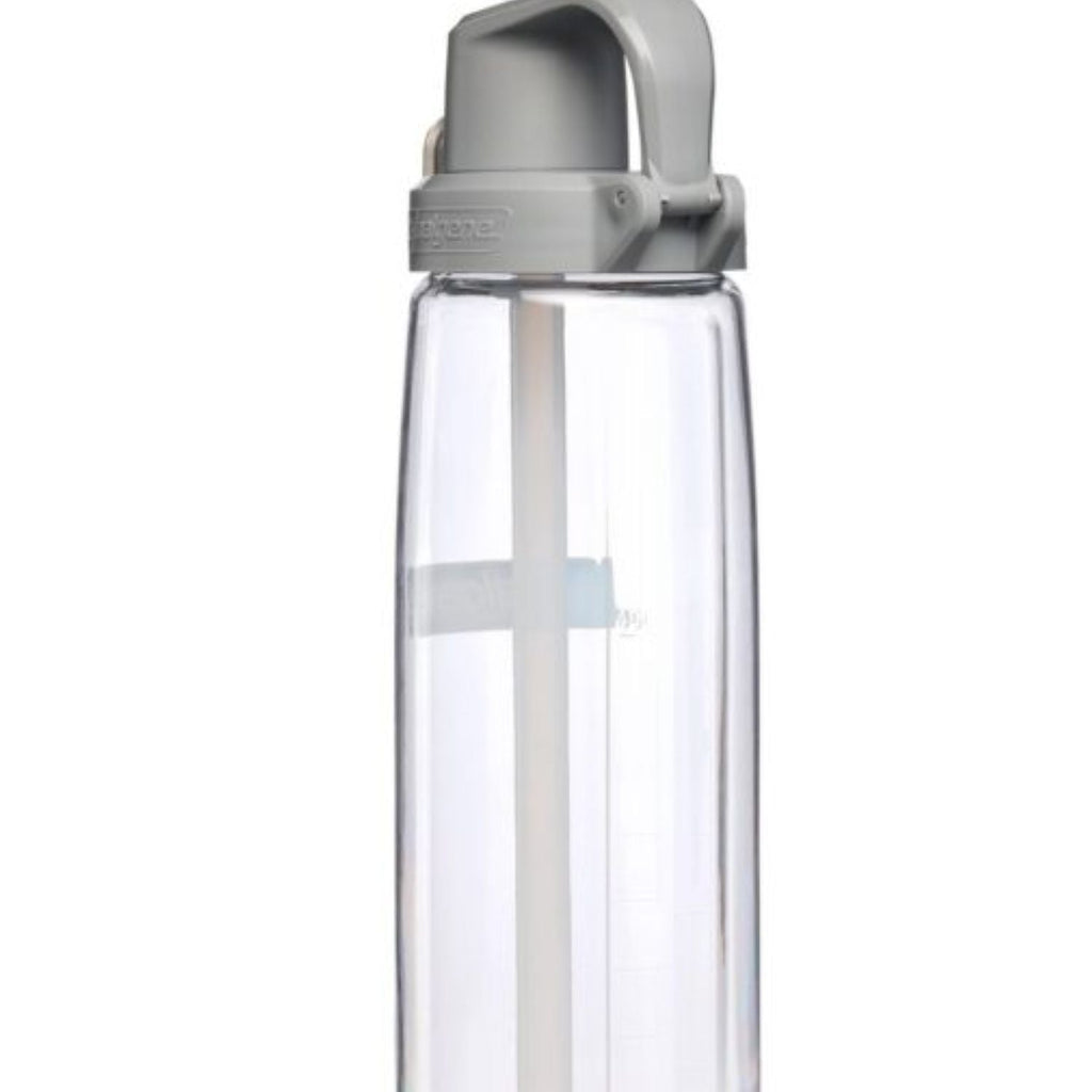 Nalgene 24Oz Fresh Flow Straw Bottle - Clear With Gray Cap