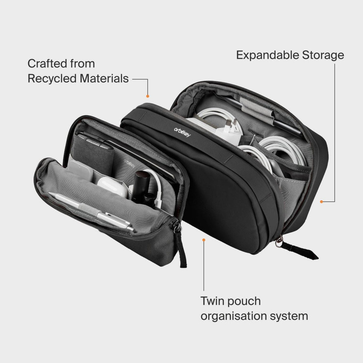 Orbitkey 2-In-1 Tech Pouch (Lilac)