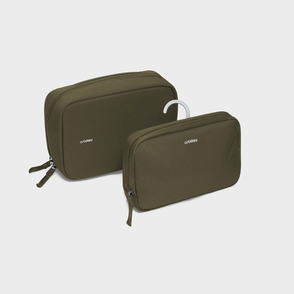 Orbitkey 2-In-1 Toiletry Pouch (Olive)