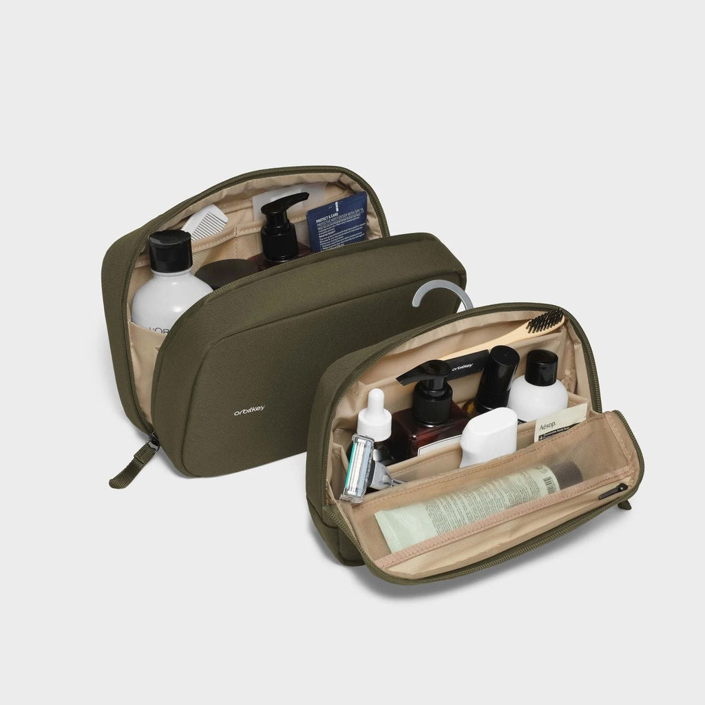 Orbitkey 2-In-1 Toiletry Pouch (Olive)