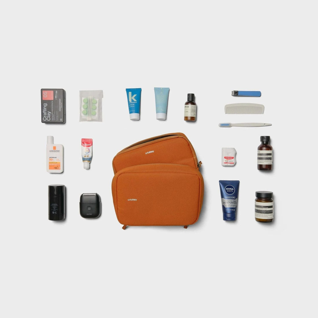 Orbitkey 2-In-1 Toiletry Pouch (Terracotta)