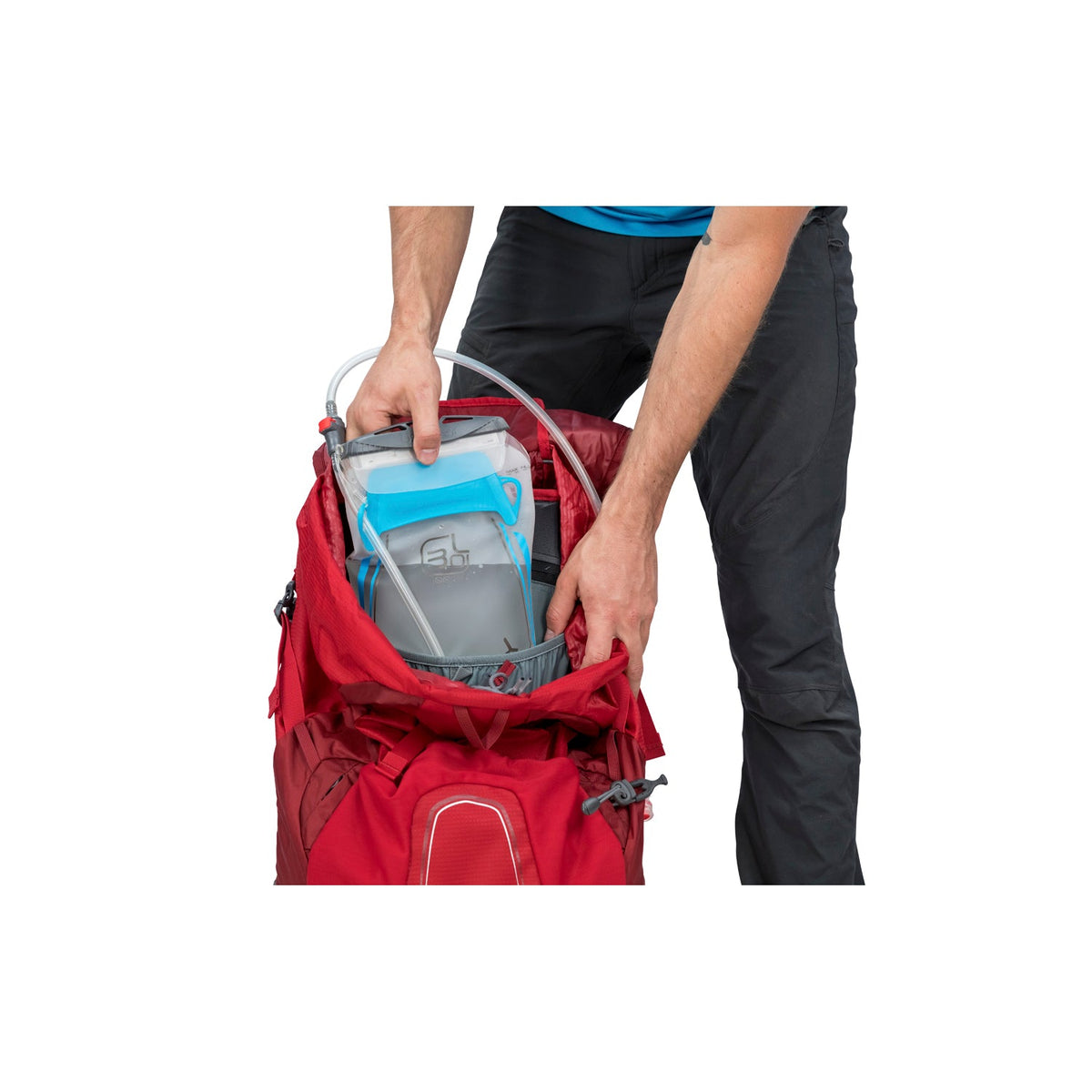 Osprey Atmos AG 65 Backpack with Raincover - Medium - Men's Backpacking (Unity Blue)