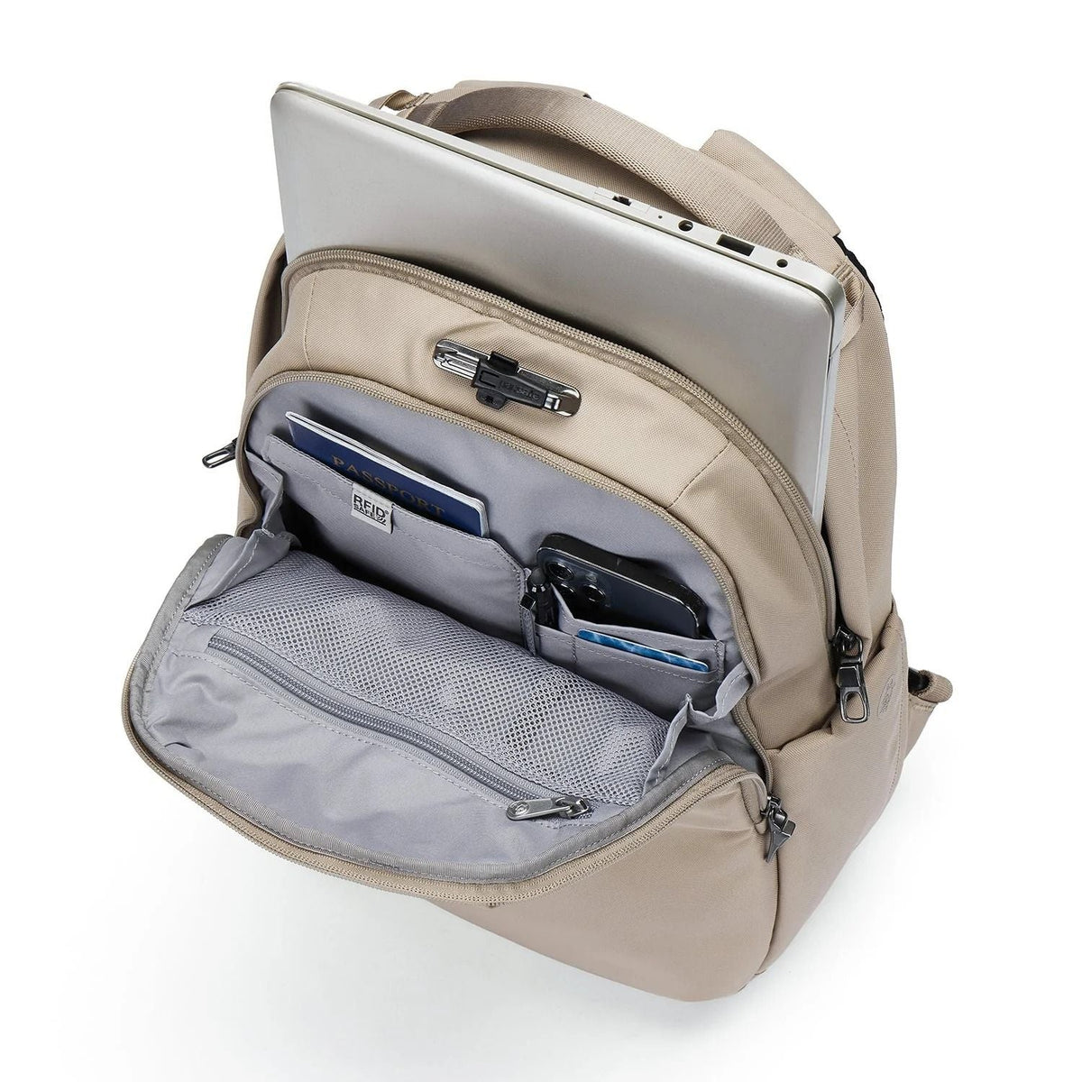 Pacsafe V 16L Anti-Theft All-Around Backpack - Beige