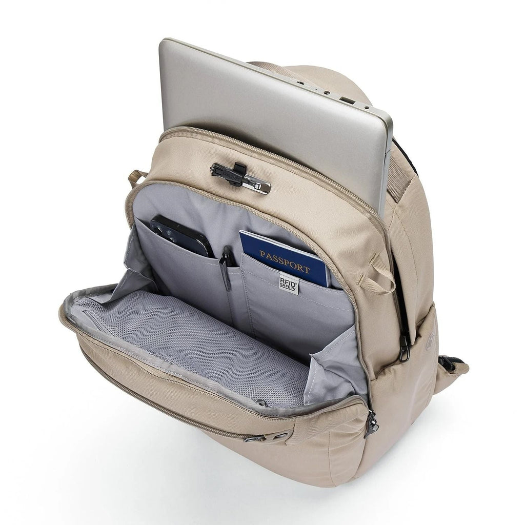 Pacsafe V 26L Anti-Theft Tour Backpack - Beige