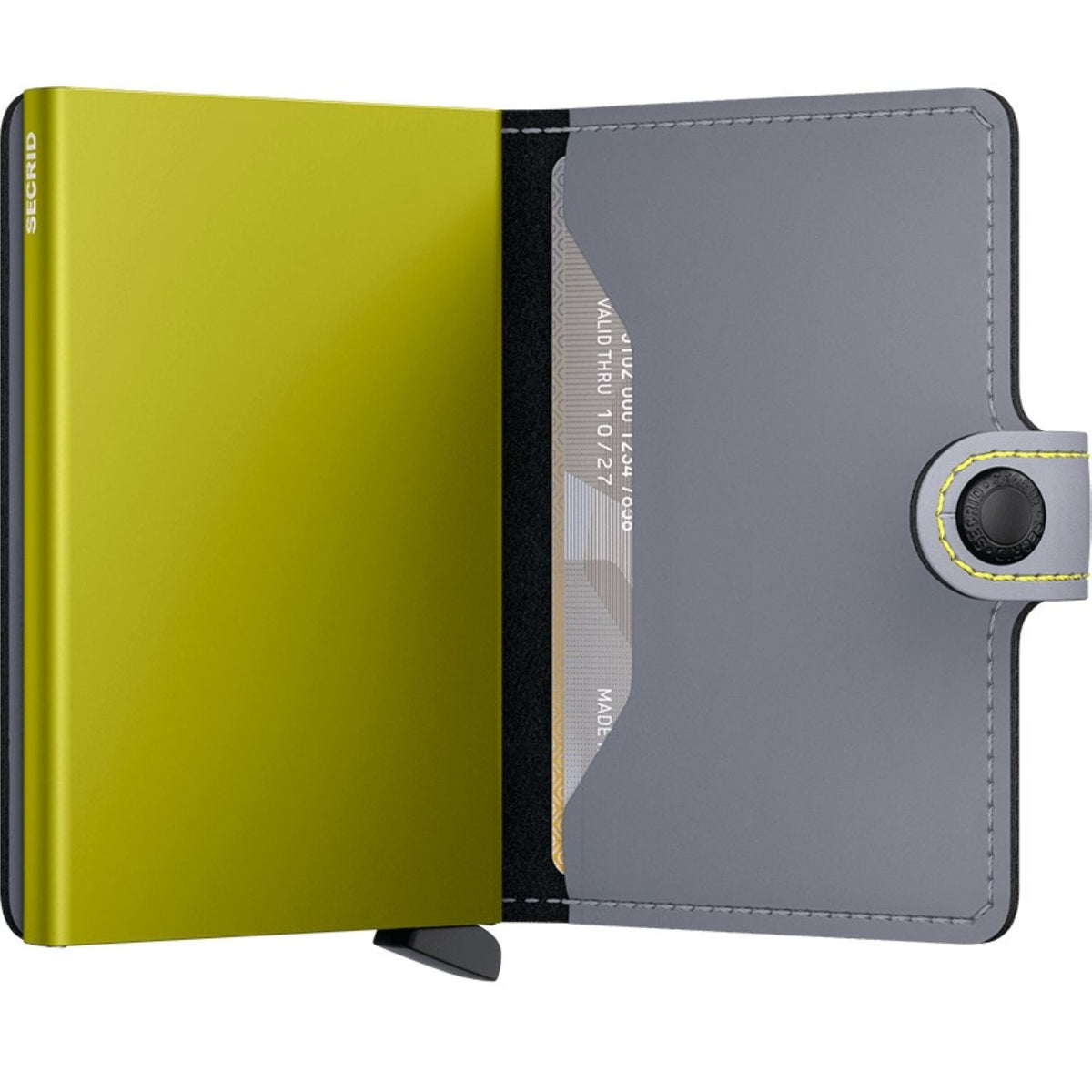 Secrid Miniwallet Matte - Grey & Lime