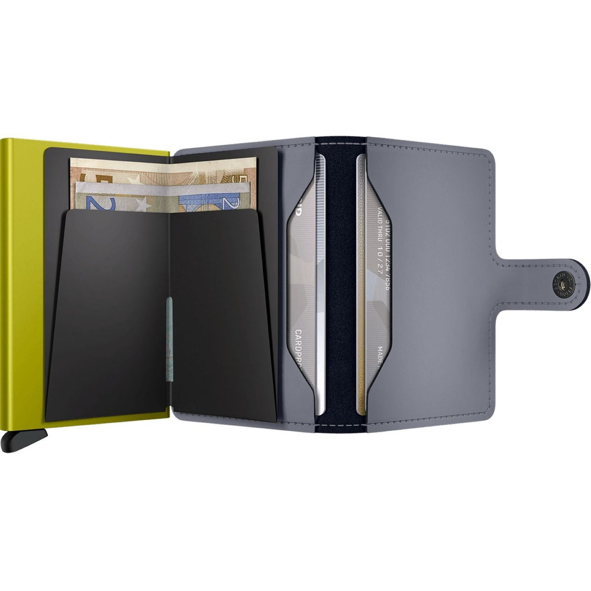 Secrid Miniwallet Matte - Grey & Lime