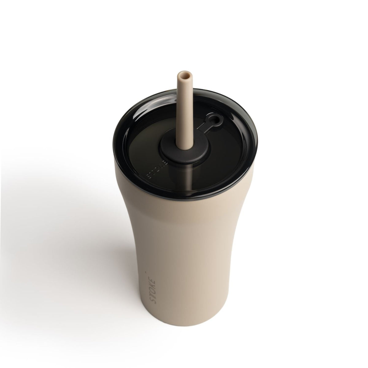 STTOKE Classic Leakproof Ceramic Insulated Cup With Straw 20oz - Angel White