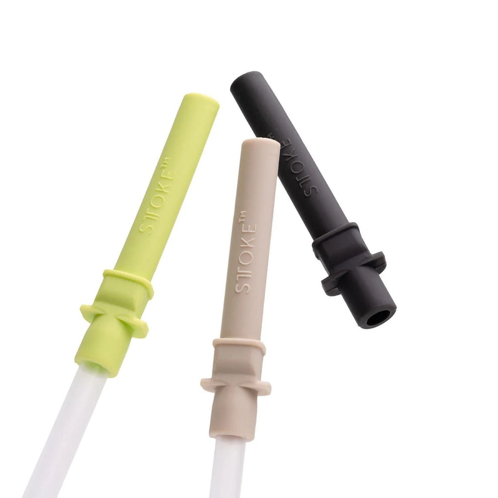 STTOKE Commuter Pop-In Straw - Lime/Dark Grey/Taupe