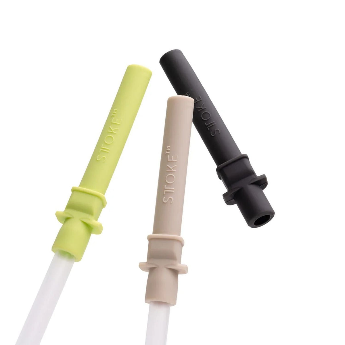STTOKE Commuter Pop-In Straw - Lime/Dark Grey/Taupe