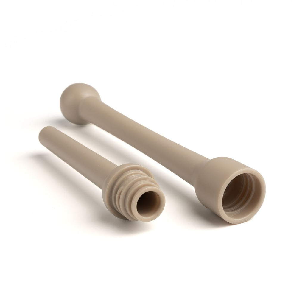 STTOKE Earth Leakproof Ceramic Insulated Cup Powder Coating With Straw 20oz - Mousse Taupe