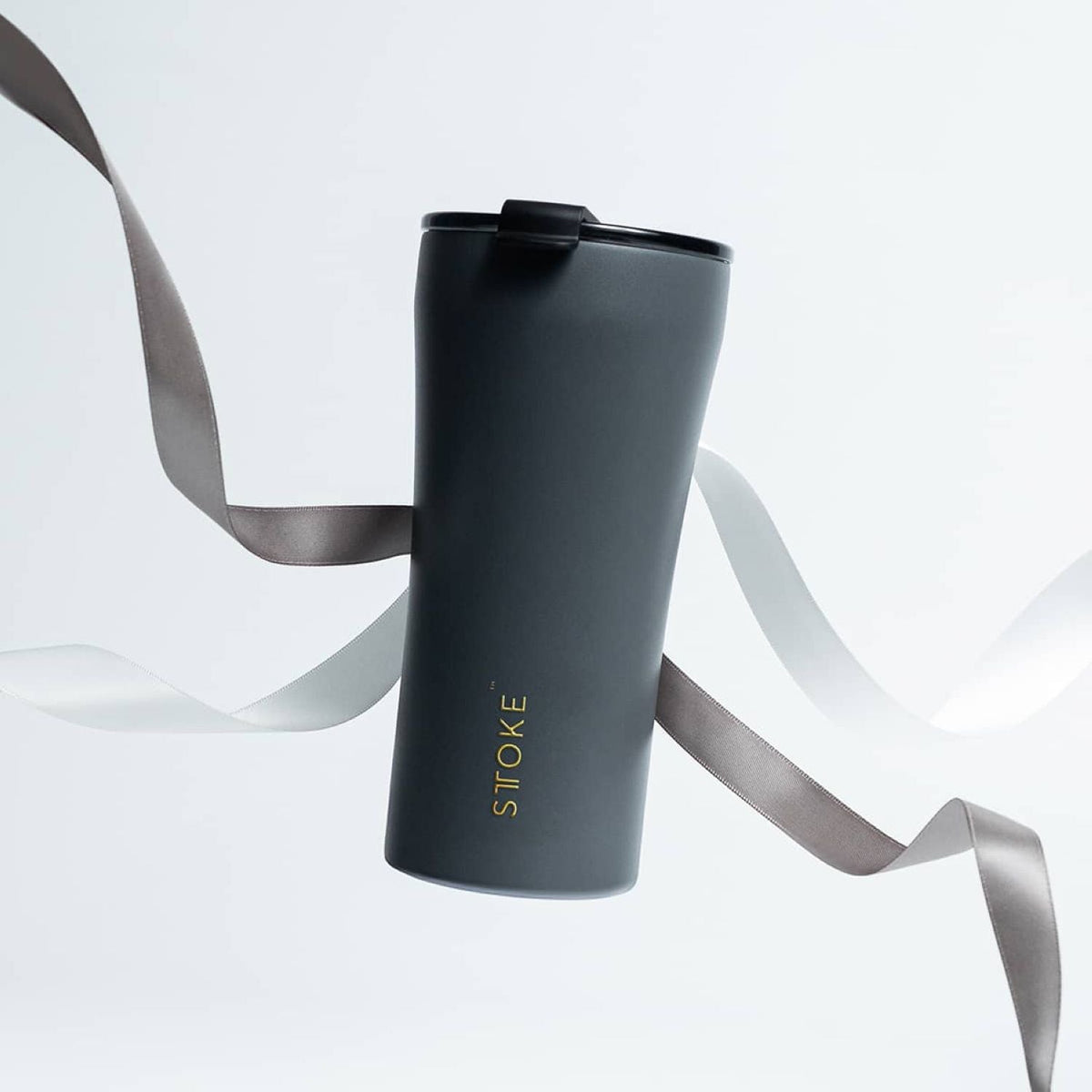 STTOKE Limited Edition 7th Anniversary Leakproof Ceramic Insulated Cup Powder Coating 16oz - Slated Grey