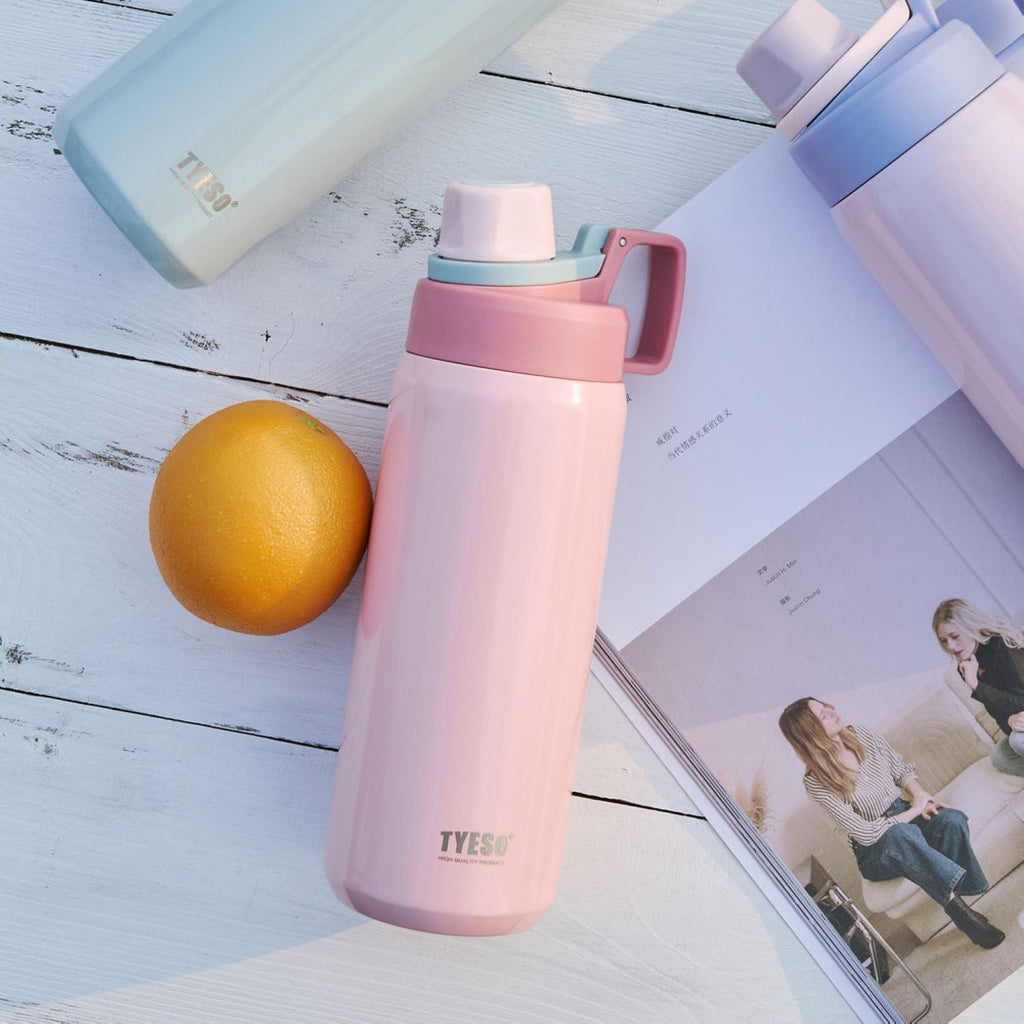 Tyeso Fizz S/S Vacuum Insulated Bottle With Handle 600ML - Blue