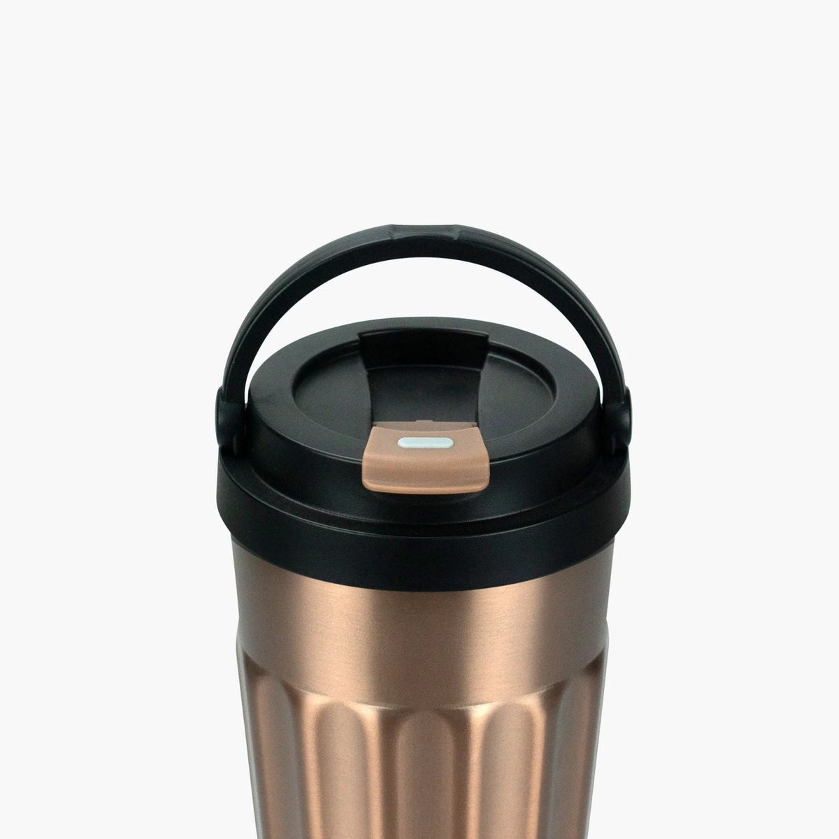 Tyeso Onyx Sipper S/S Vacuum Coffee Tumbler W Foldable Handle 500ml - Rose Gold