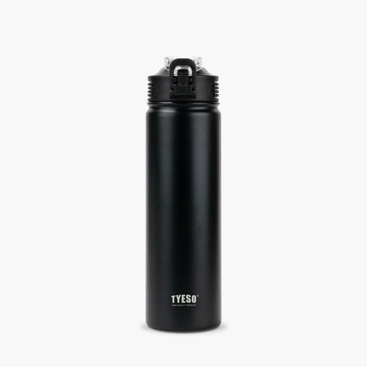 Tyeso Wander Lockable One Press Straw Flip Lid S/S Vacuum Insulated Bottle With Handle 750ml - Black