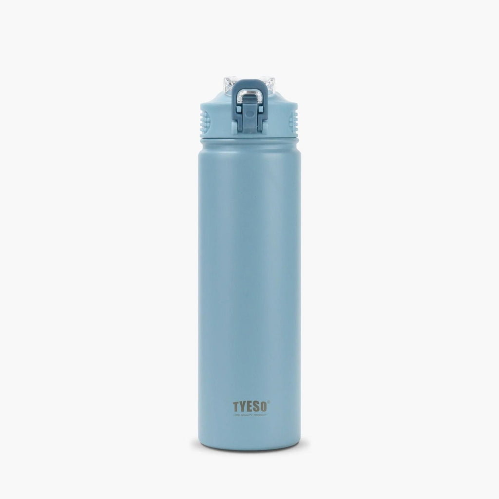 Tyeso Wander Lockable One Press Straw Flip Lid S/S Vacuum Insulated Bottle With Handle 750ml - Blue