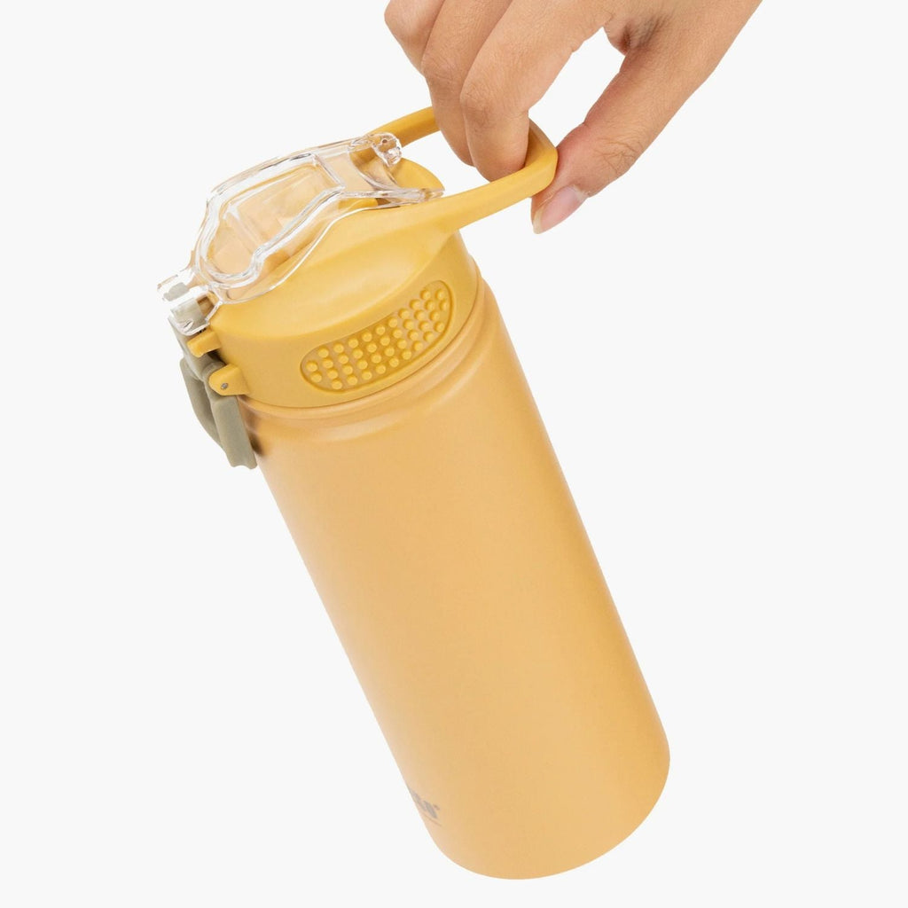 Tyeso Wander Lockable One Press Straw Flip Lid S/S Vacuum Insulated Bottle With Handle 750ml - Yellow