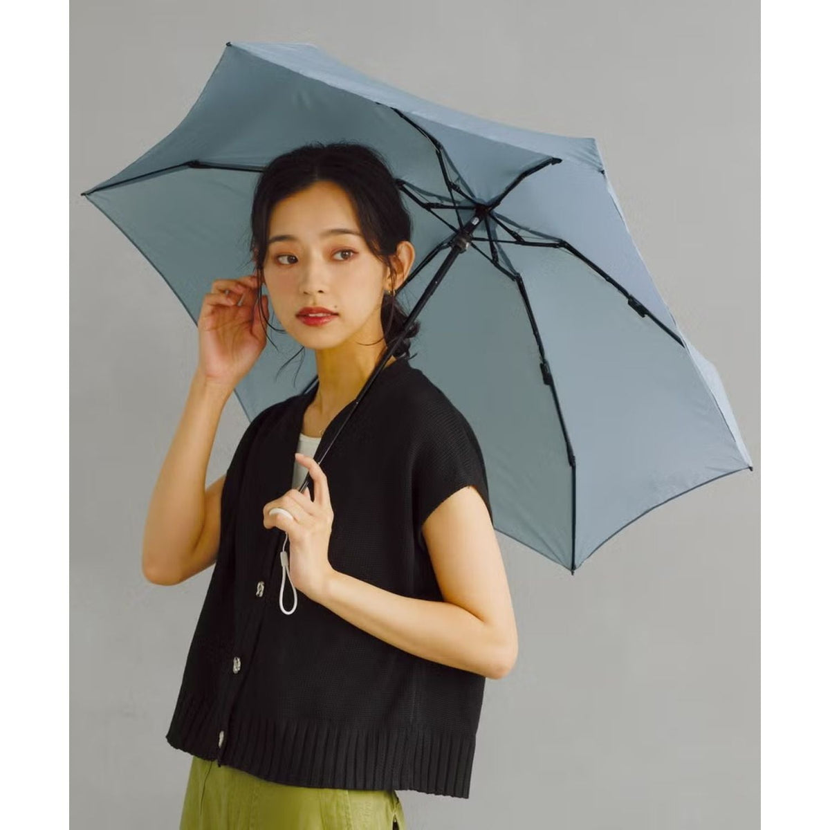 WPC Baby Umbrella Solid Compact UV Protection Umbrella 50cm (Cloudy)
