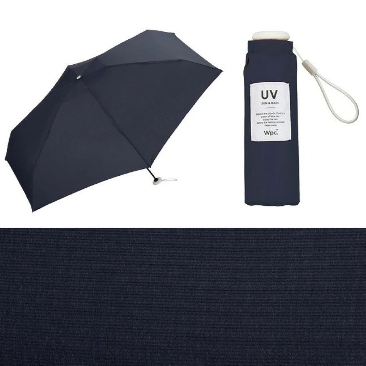WPC Baby Umbrella Solid Compact UV Protection Umbrella 50cm (Midnight)