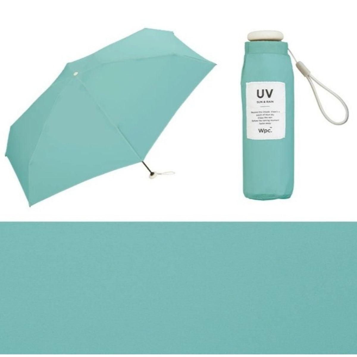 WPC Baby Umbrella Solid Compact UV Protection Umbrella 50cm (Mint)