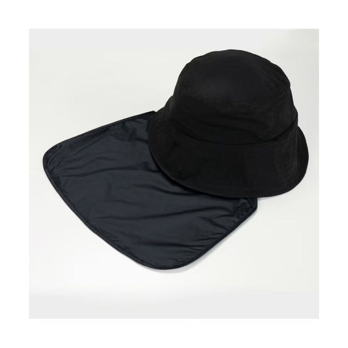 WPC Cool Touch Neck Shade Hat With UV Protection (Black)