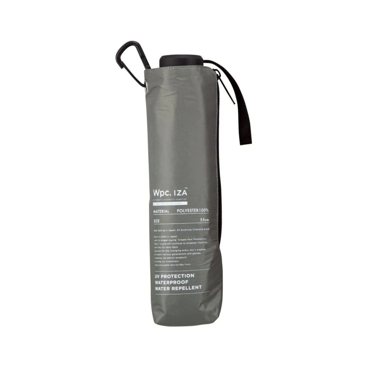 WPC IZA Wind Resistance (2025) UV Protection UPF 50+ Men'S Umbrella 55cm (Grey)