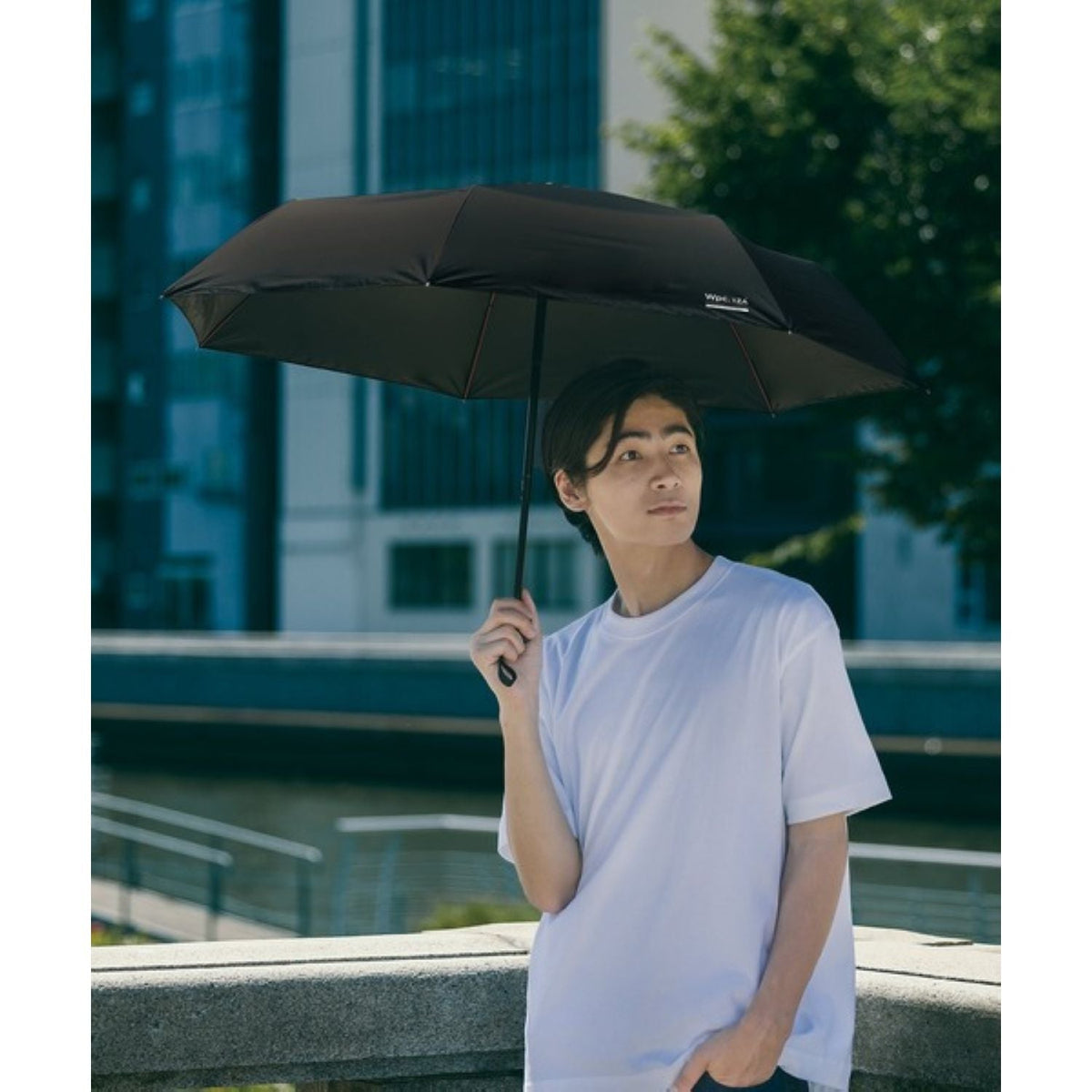 WPC IZA Wind Resistance (2025) UV Protection Upf 50+ Men'S Umbrella 55cm (Off White)