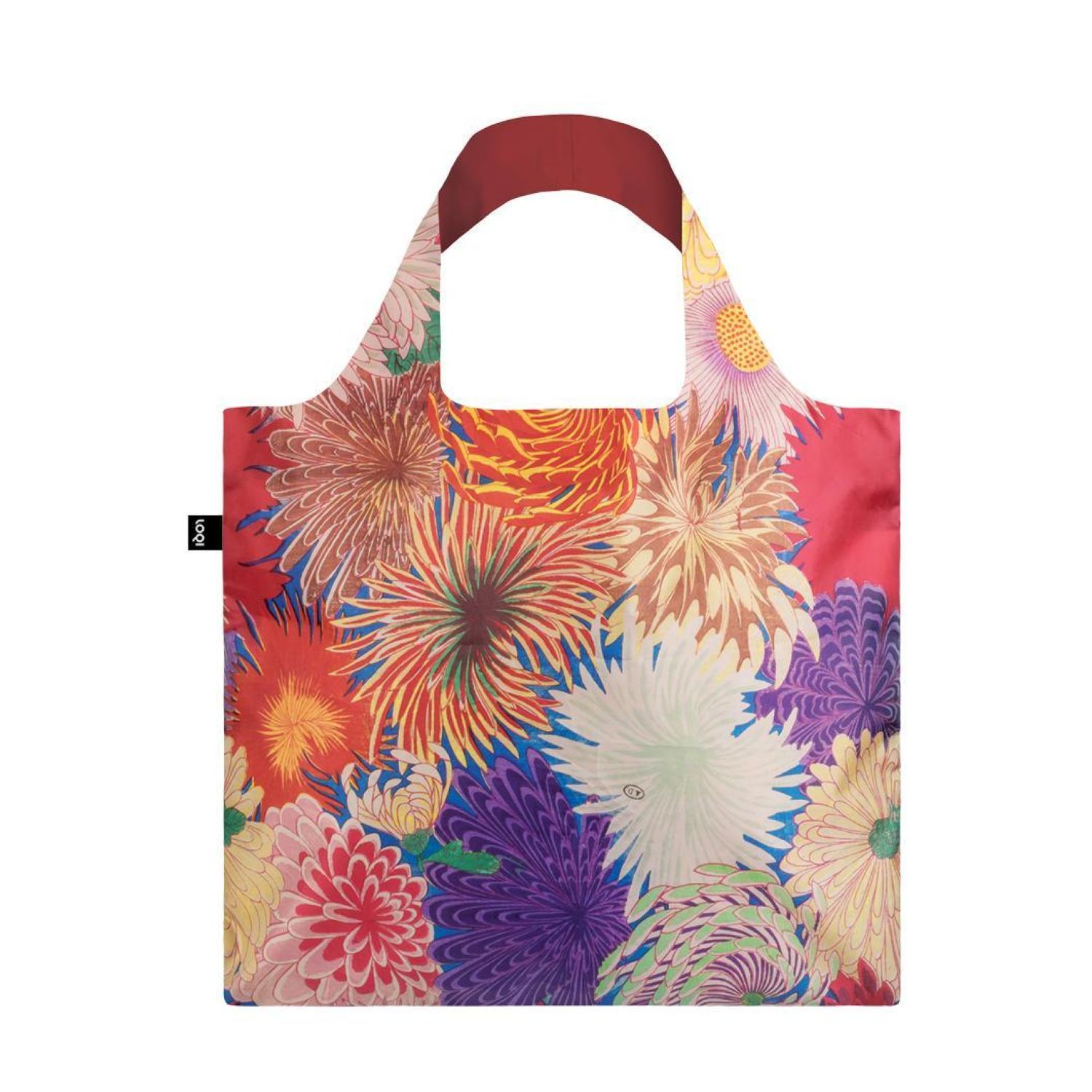 LOQI Museum Foldable Tote Bag Mad Japanese Chrysanthemum